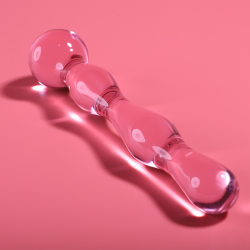 NEBULA SERIES BY IBIZA - MODELL 13 DILDO BOROSILIKATGLAS ROSA 18 CM -O- 3.5 CM