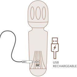 ROCKS-OFF - WIEDERAUFLADBARER MINI-ZAUBERSTAB MIT 16 FUNKTIONEN, PFINGSTROSENROSA