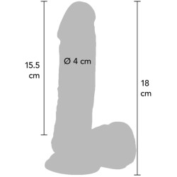 GET REAL - DILDO 18 CM MIT KUGELN VIBRATOR HAUT