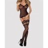 Bodystocking F214 (Einheitsgröße) Ganzkörperbody Obsessive F214 Schwarz S/M/L