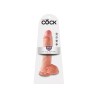 10 Inch Dildo mit Hoden hautfarben King Cock 12526