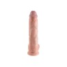 10 Inch Dildo mit Hoden hautfarben King Cock 12526