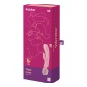 Dual Stimulationsvibrator Satisfyer Triple Lover Rosa