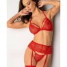 Unterwäsche-Set Obsessive 838-SEG-3 S/M Rot S/M