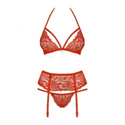 Unterwäsche-Set Obsessive 838-SEG-3 S/M Rot S/M