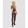 Strümpfe mit Strumpfband Obsessive Garter Stockings Schwarz S/M/L