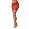 Strümpfe mit Strumpfband Obsessive 838-STO-3 Rot S/M