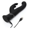 Doppelter Hasenohren Pleasures Vibrator Happy Rabbit Schwarz