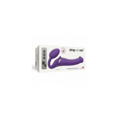 Double Penetration Stroker Masturbator mit doppelter Öffnung (Anus und Schamlippenform) Strap-on-me Purple Lila L