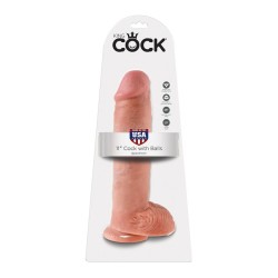 11 Inch Dildo mit Hoden hautfarben King Cock 12529