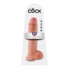 11 Inch Dildo mit Hoden hautfarben King Cock 12529