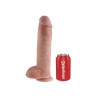 11 Inch Dildo mit Hoden hautfarben King Cock 12529