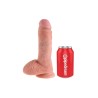 8 Inch Dildo mit Hoden hautfarben King Cock 12520