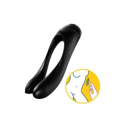 Massagegerät für Paare Satisfyer Candy Cane Schwarz