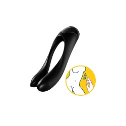 Massagegerät für Paare Satisfyer Candy Cane Schwarz