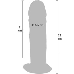 GET REAL - DELUXE DICKER TPE-DONNERSATZ MIT DOPPELTER DICHTE, 23 CM