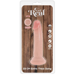 GET REAL - DELUXE DICKER TPE-DONNERSATZ MIT DOPPELTER DICHTE, 23 CM