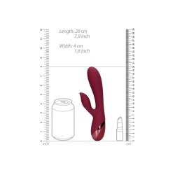 Dual Stimulationsvibrator Loveline Cerise