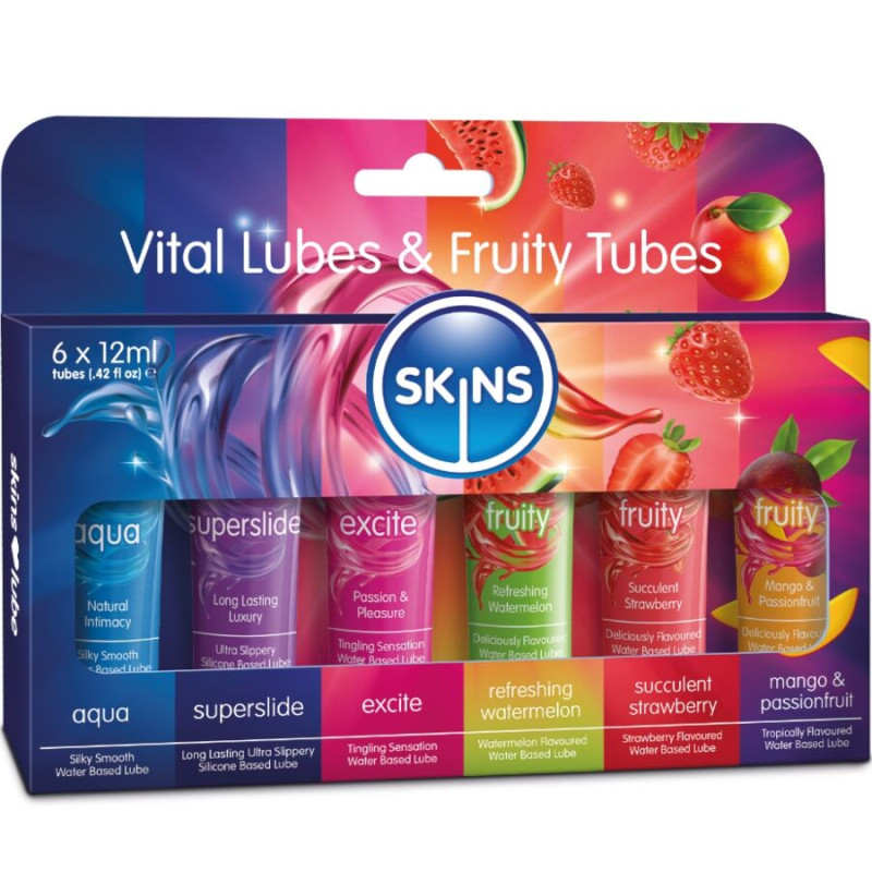SKINS – VITAL & FRUITY GLUBES KIT GLEITMITTEL 6 x 12 ML