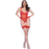 CHILIROSE - CR 4881 ROTER SCHRITTLOSER BODY L