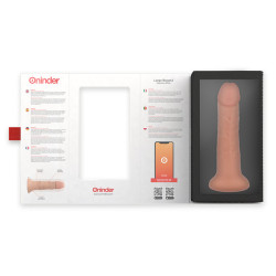 ONINDER - GROSSER BOGOTÁ-VIBRATORDILDO, 9 GESCHWINDIGKEITEN, NATÜRLICH, 22 CM -O- 4,5 CM - KOSTENLOSE APP