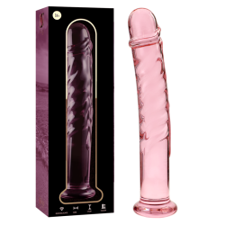 NEBULA SERIES BY IBIZA - MODELL 16 DILDO BOROSILIKATGLAS ROSA 18.5 CM -O- 3 CM