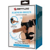 PRETTY LOVE - UNIVERSAL HARNESS SLIP MIT VIBRIERENDEM UND SQUIRTING-DILDO 15,5 CM MULATO