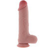 GET REAL - DELUXE REALISTIC PENIS WITH TESTICLES EXTRA THICK 31 CM