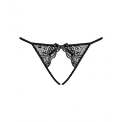 Höschen Obsessive Miamor crotchless panties L/XL Schwarz Spitze