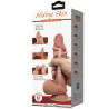 PRETTY LOVE - SLIDING SKIN SERIES REALISTISCHER DILDO MIT GLEITENDEM BRAUNEN HAUT-SAUGNAP 21,8 CM