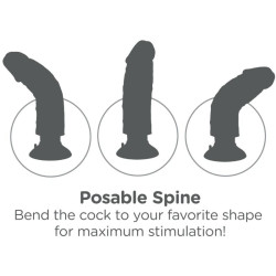 KING COCK - VIBRATORDILDO 15.24 CM NATÜRLICH