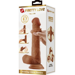 PRETTY LOVE - GROSSER REALISTISCHER DILDO 22 CM BRAUN
