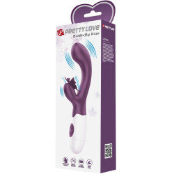 PRETTY LOVE - BUTTERFLY KISS RABBIT VIBRATOR & G-SPOT STIMULATOR LILA