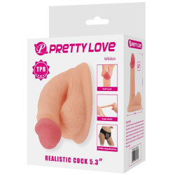 PRETTY LOVE - WILDON ULTRA REALISTISCHER UND ELASTISCHER DILDO 10 CM NATUR