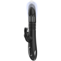 BLACK&SILVER - KENJI RABBIT-VIBRATOR UP & DOWN + WATCHME-FERNBEDIENUNG