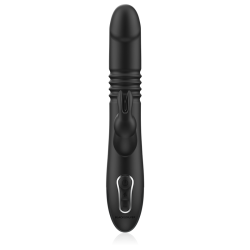BLACK&SILVER - KENJI RABBIT-VIBRATOR UP & DOWN + WATCHME-FERNBEDIENUNG