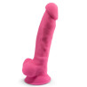 SILEXD - MODELL 1 REALISTISCHER PENIS PREMIUM-SILIKON SILEXPAN FLUORESZIERENDES ROSA 17,5 CM