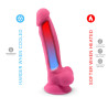 SILEXD - MODELL 1 REALISTISCHER PENIS PREMIUM-SILIKON SILEXPAN FLUORESZIERENDES ROSA 17,5 CM