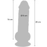 GET REAL - DELUXE REALISTISCHER PENIS MIT HODEN EXTRA DICK 20 CM