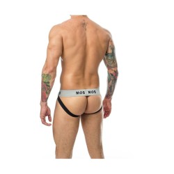 Tanga Mob Eroticwear Weiß Schwarz L