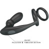 PRETTY LOVE - EMONI PENISRING + ANAL PLUG 12 VIBRATIONEN SCHWARZ