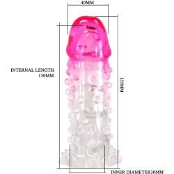 PRETTY LOVE - WILFORD REALISTISCHE VERGRÖSSERUNGSHÜLSE MIT GEPRÄGTEM PENIS ROSA