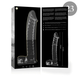 NEBULA SERIES BY IBIZA - MODELL 23 DILDO BOROSILIKATGLAS KLAR 21.5 CM -O- 4 CM