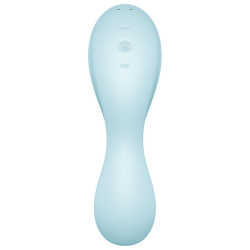 SATISFYER - CURVY TRINITY 5 AIR PULSE STIMULATOR & VIBRATOR APP BLAU