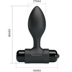 PRETTY LOVE - VIBRA BUTT 10 VIBRATIONEN ANALSTECKER SCHWARZ