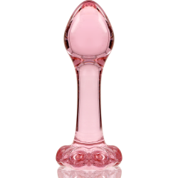 NEBULA SERIES BY IBIZA - MODELL 2 ANALPLUG BOROSILIKATGLAS ROSA 11 CM -O- 3.5 CM