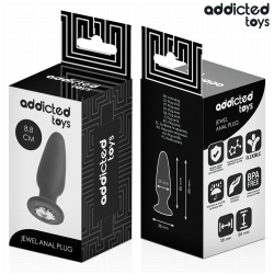 ADDICTED TOYS - ANAL PLUG MIT JUWEL GRÖSSE S 8,8 CM