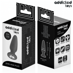 ADDICTED TOYS - ANAL PLUG MIT JUWEL GRÖSSE M 10,4 CM