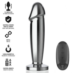 INTENSE - ANAL PLUG 10 VIBRATIONEN METALLDILDO MIT FERNBEDIENUNG S