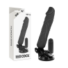 BASECOCK - REALISTISCHER VIBRATOR MIT FERNBEDIENUNG SCHWARZ 20 CM -O- 4 CM